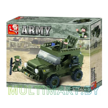 Конструктор Sluban M38-B0299 Армейский джип (221 деталь)